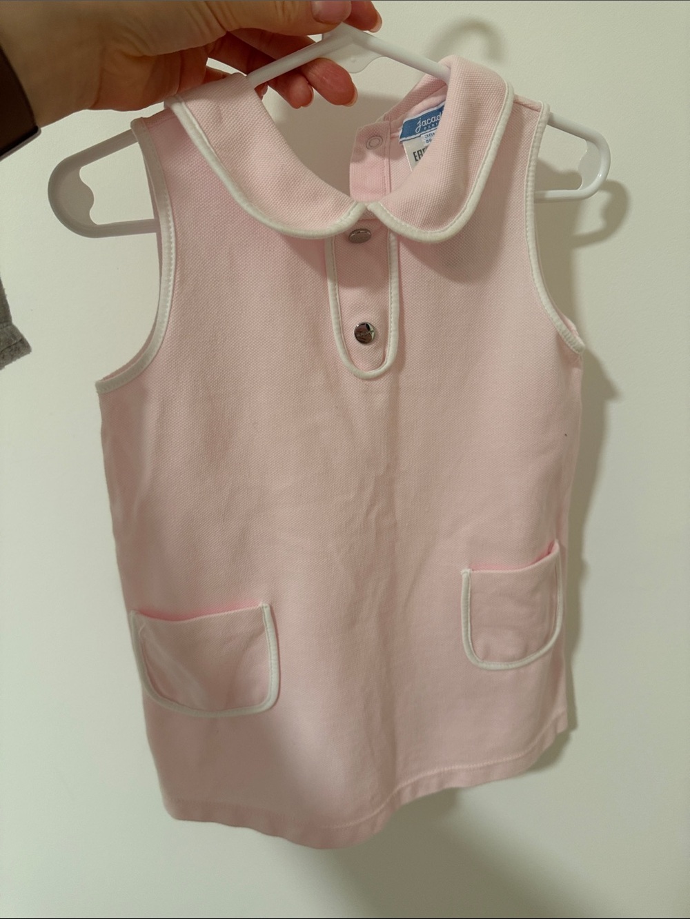 Jacadi Light Pink Girls' Polo Dress with Collar